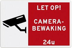 Camerabord met aanpasbare tekst en pictogram