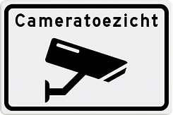 Camerabord met aanpasbare tekst en pictogram