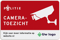 Camerabord met aan te passen tekst, pictogram en logo