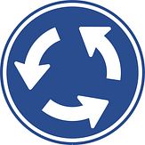 Aluminium DOR verkeersbord RVV D01 rotonde - levensduur 20 jaar - afmeting 400mm rond