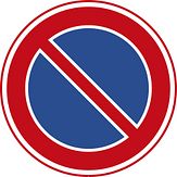 Aluminium DOR verkeersbord RVV E01 parkeerverbod - levensduur 20 jaar - afmeting 400mm rond