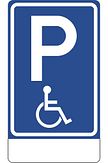 Verkeersbord RVV model E06 - Parkeerplaats mindervaliden met kenteken