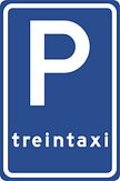 Aluminium DOR verkeersbord RVV E08h parkeerplaats treintaxi - levensduur 20 jaar - afmeting 400x600mm