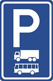 Verkeersbord RVV model E08vb - Parkeerplaats vrachtwagen of bus