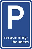 Verkeersbord RVV model E09 - Parkeerplaats vergunninghouders
