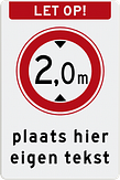 Toegangsbord met eigen tekst en pictogram