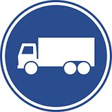 Verkeersbord RVV model F21 - Rijbaan voor vrachtverkeer