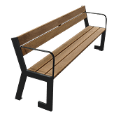 Forest zitbank met arm- / rugleuning