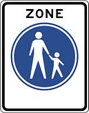Verkeersbord RVV model G07zb - Voetgangerszone