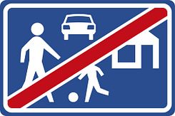 Verkeersbord RVV model G06 - Einde woonerf