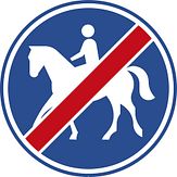 Verkeersbord RVV model G10 - Einde ruiterpad