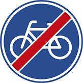 Verkeersbord RVV model G12 - Einde fietspad