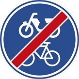 Verkeersbord RVV model G12b - Einde (brom)fietspad