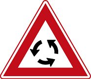 Verkeersbord RVV J09 - Waarschuwing rotonde
