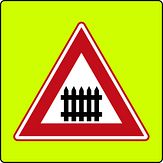 Verkeersbord RVV model J10f - Bewaakte spoorovergang