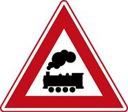 Verkeersbord RVV J11 - Waarschuwing onbewaakte overgang