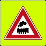 Verkeersbord RVV model J11f - Onbewaakte spoorovergang