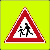 Verkeersbord RVV model J21f - Spelende kinderen