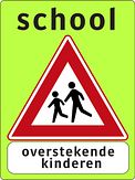 Aluminium DOR verkeersbord RVV J21fsok kinderen - levensduur 20 jaar - afmeting 800x1000mm