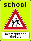 Aluminium DOR verkeersbord RVV J21fsok kinderen - levensduur 20 jaar - afmeting 800x1000mm