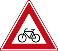 Aluminium DOR verkeersbord RVV J24 fietsers en bromfietsers - levensduur 20 jaar - afmeting 700mm driehoek