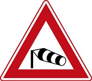 Aluminium DOR verkeersbord RVV J31 zijwind - levensduur 20 jaar - afmeting 700mm driehoek