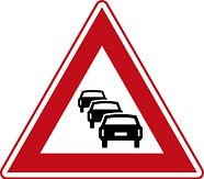 Verkeersbord RVV J33 - Waarschuwing voor filevorming