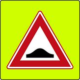 Verkeersbord RVV model J38f - Verkeersdrempel