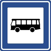 Aluminium DOR verkeersbord RVV L03b bushalte - levensduur 20 jaar - afmeting 600x600mm