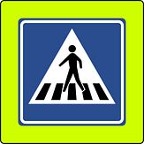 Verkeersbord RVV model L02f - Voetgangersoversteekplaats