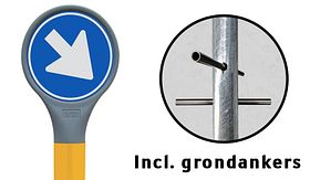 Lollie verkeerszuil D02ro-BB22 - EZ - buispaal 60 mm Ø