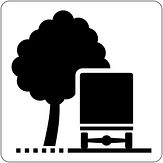 Verkeersbord RVV model OB17l - Overhangende takken links