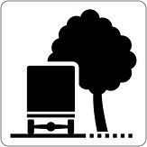 Verkeersbord RVV model OB17r - Overhangende takken rechts