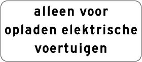 Verkeersbord RVV model OB20 - Opladen elektrische voertuigen