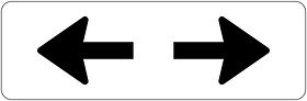 Verkeersbord RVV model OB502 - Geldig in 2 richtingen