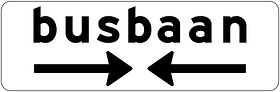 Verkeersbord RVV model OB503OB618 - Kruising busbaan