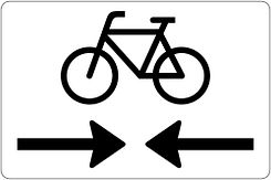 Verkeersbord RVV model OB503OB02 - Kruising fietspad