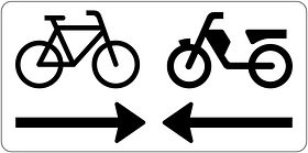 Verkeersbord RVV model OB503OB04 - Kruising (brom)fietspad