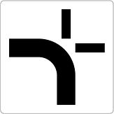 Verkeersbord RVV model OB711 - Voorrangsweg voor kruispunt