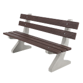 Parkbank Ronaldo - bruin/antraciet - 1800 mm