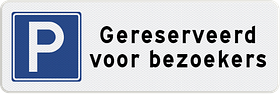 Parkeerplaats bord - met eigen tekst en pictogram