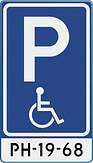 Parkeerbord met eigen kenteken en pictogram
