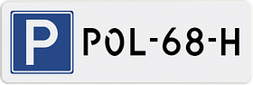 Kentekenbord met pictogram