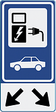 Parkeerbord opladen elektrisch voertuig