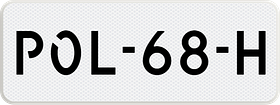 Verkeersbord RVV OB309 - kentekenbord