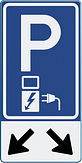 Parkeerbord met eigen pictogram en pijlverwijzing