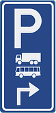 Parkeerbord met eigen pictogram en pijlverwijzing