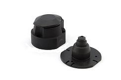 Stekkerdoos - met klep - 13-polig - zwart - 12V