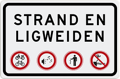 Recreatiebord met pictogrammen en tekst naar keuze