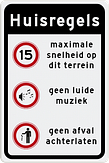 Recreatiebord met aanpasbare tekst en pictogrammen
